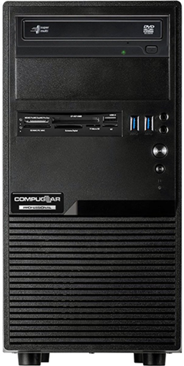 Core i7 12700F - RTX 5060 - 64GB RAM - 2TB M.2 SSD - WiFi - Bluetooth - CD/DVD-drive - Cardreader - Windows 11 Pro (COMPUGEAR P-375323)