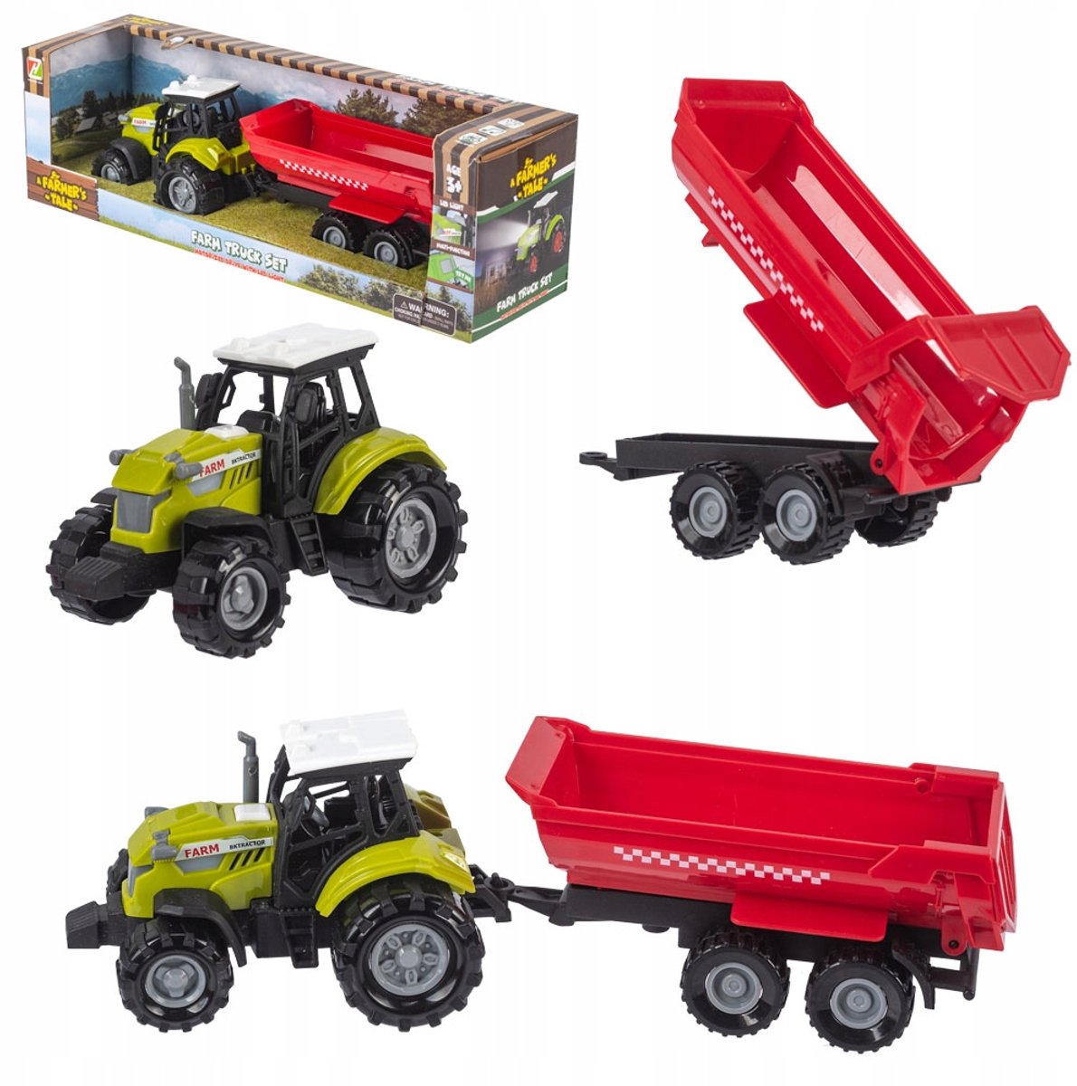 Boerderij Tractor met Kiepwagen Speelgoed Set voor Kinderen
