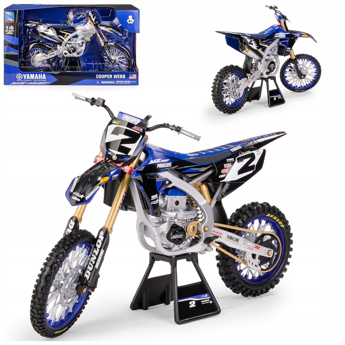 Yamaha YZ450F Star Racing 1:6-motor - Cooper Webb-editie