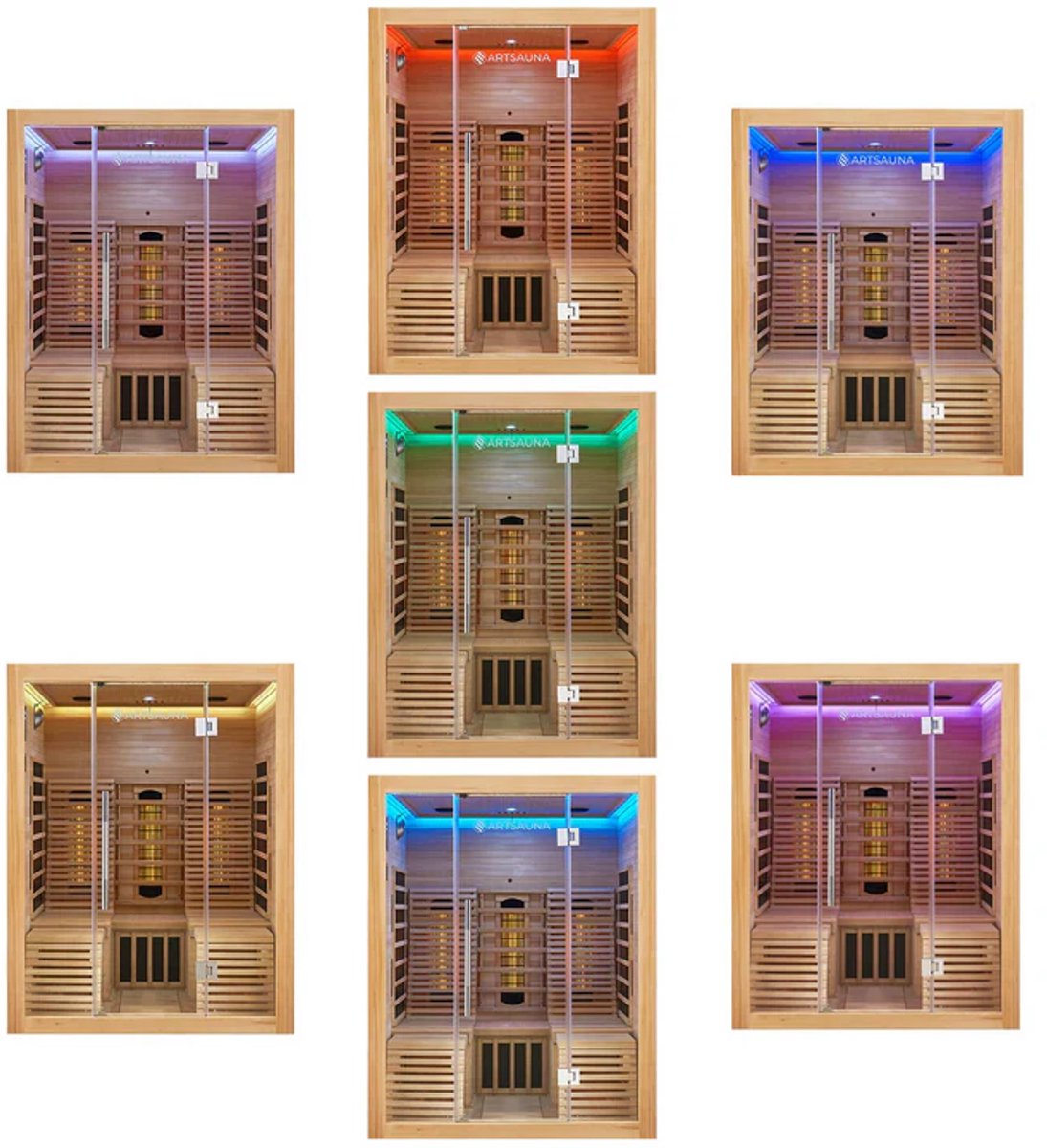 Infraroodcabine / Infraroodsauna Helsinki 150 - 2-3 Personen - 150x150x190 cm thumbnail 7