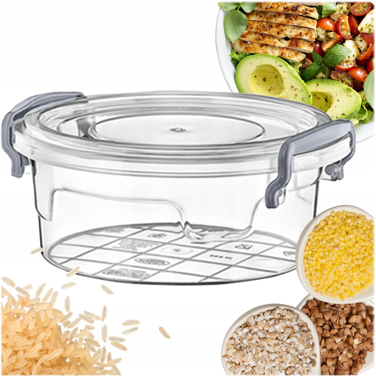 Multi Box Rond Voedselcontainer 0,3L - Lunchbox BPA Vrij