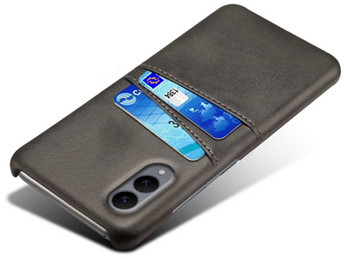 Backcover met Opbergvakjes + Screenprotector voor Galaxy S25 Edge _ Zwart