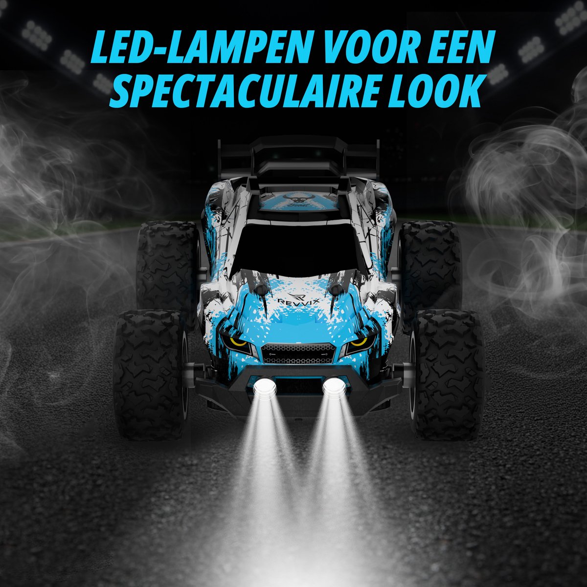 Revvix Bestuurbare Auto - RC Auto - Afstandsbestuurbare auto - Radiografisch bestuurbare auto - Race auto afstandbestuurbaar - Auto afstandsbediening - RC Drift Car - Offroad Monstertruck - 2 Accu's - 20 km/u - Buiten - voor Jongens & Volwassenen — afbeelding 11