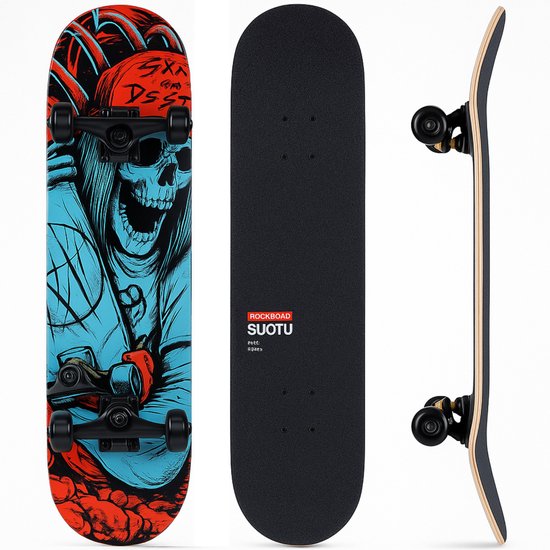 Suotu Skateboard - 80x20cm - ABEC-9 - 95A