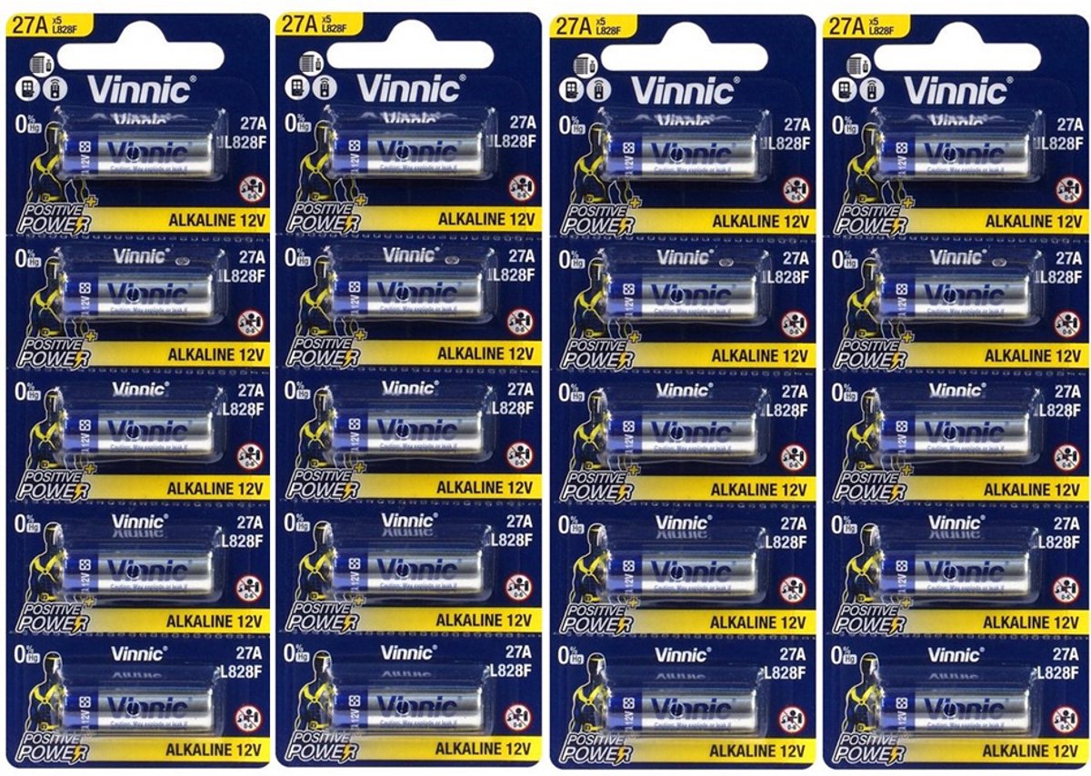 Vinnic 27A Alkaline Batterijen 20X