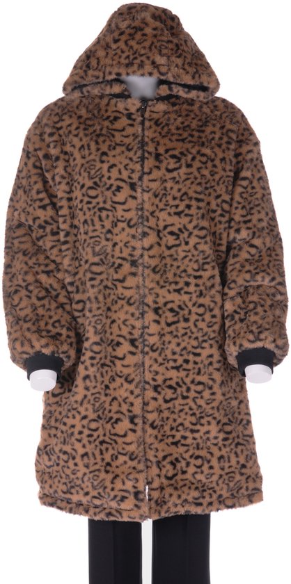 Veste à capuche en fausse fourrure