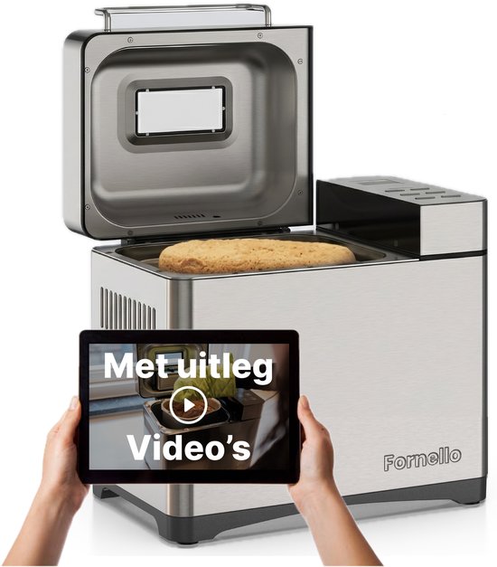 Fornello Essenza Broodbakmachine - PFAS vrij - Keramisch - Broodmachine - Glutenvrij