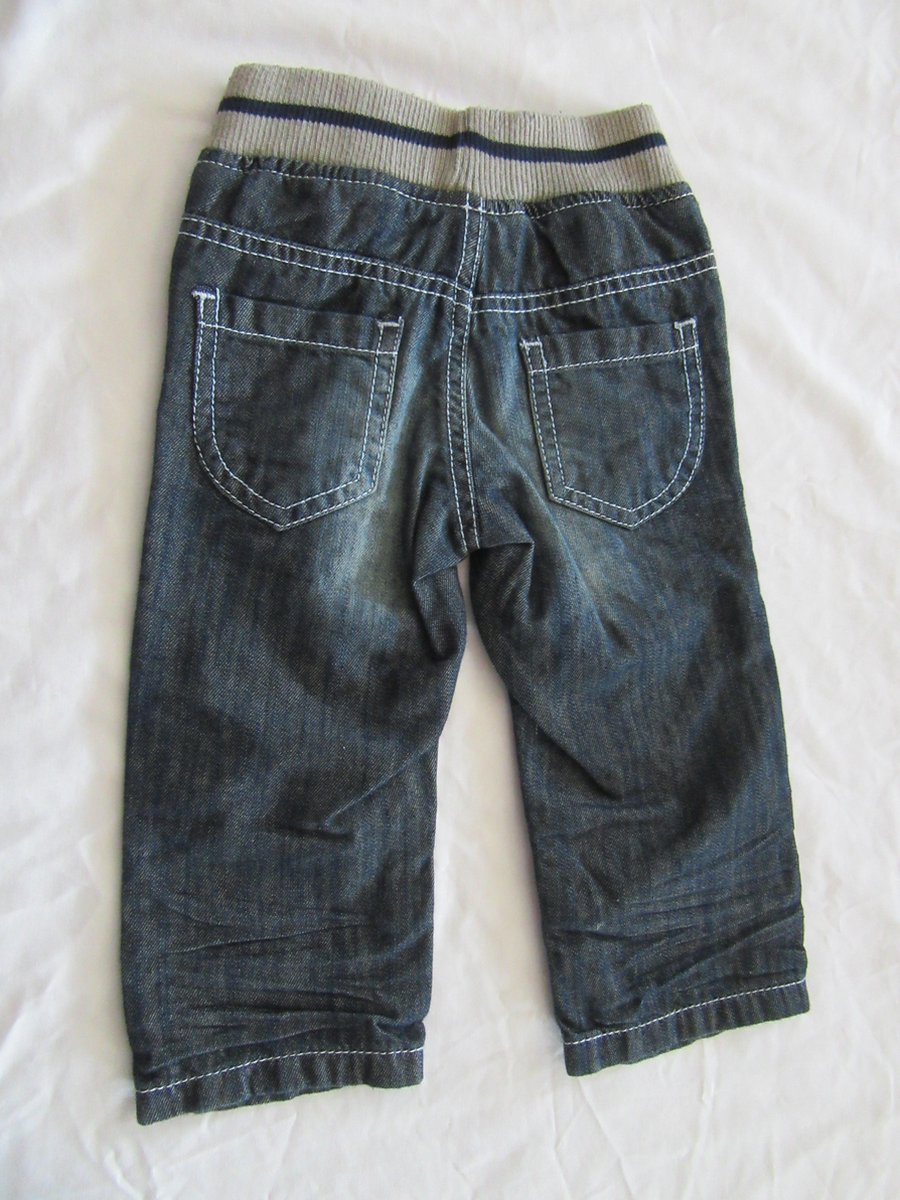 dirkje , lange broek , jeans ,jongen, elastische band 80 - 12 maand