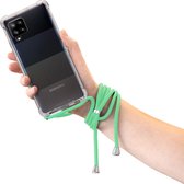 Mobiparts  Samsung Galaxy A42 (2020) Groen hoesje met koord