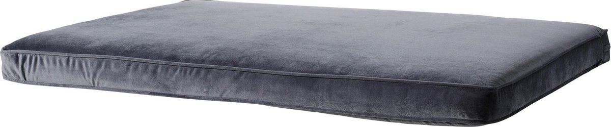 Hoogwaardig velvet grijs palletkussen van Madison, afmeting 120x80cm, ideaal voor loungen en zitten buiten.