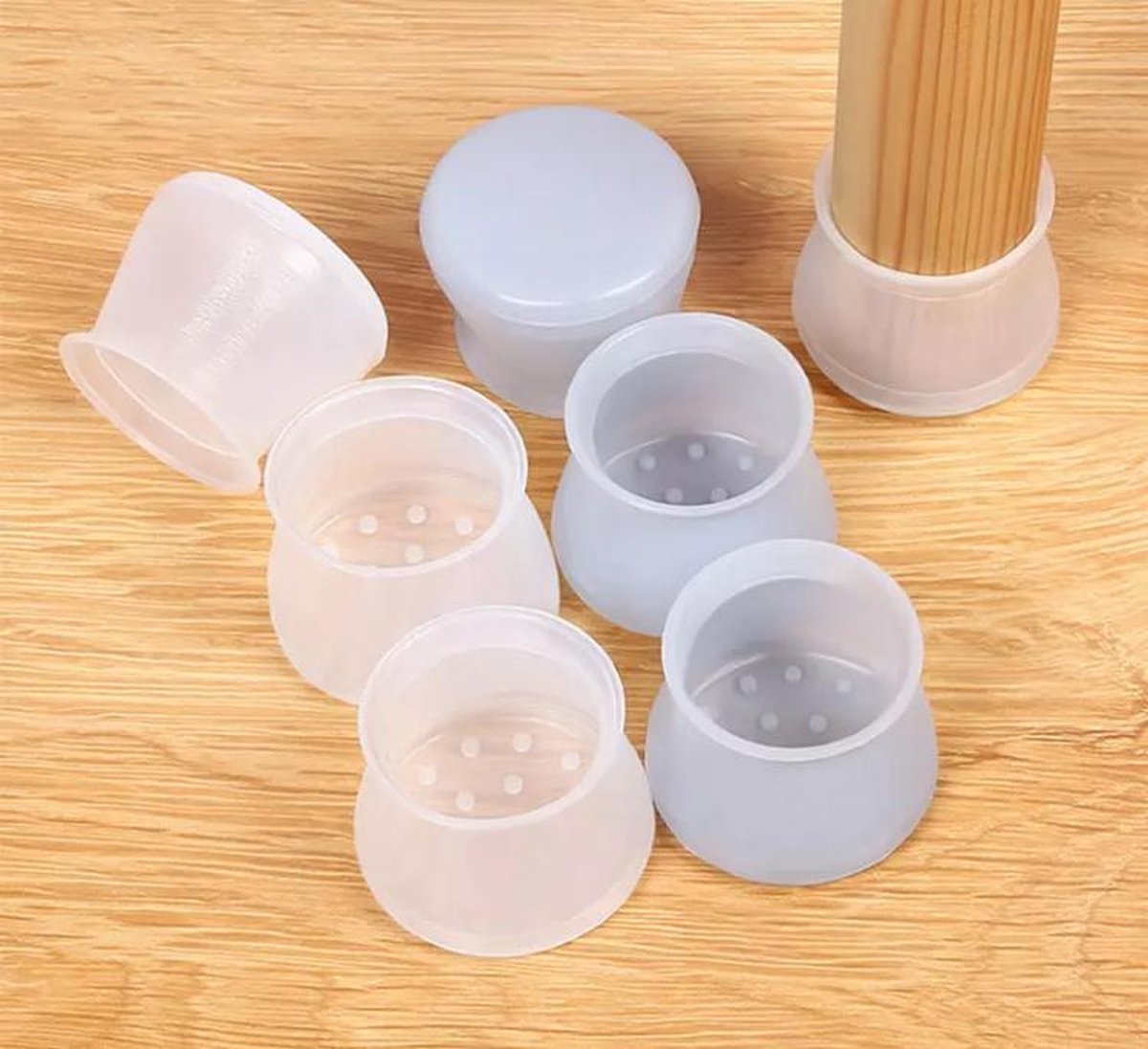 Stoelpootdoppen Pro - Rond - Transparant - Floor