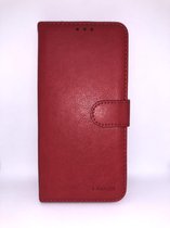 Samsung A12 Luxury Wallet Case met pasjes (Rood)