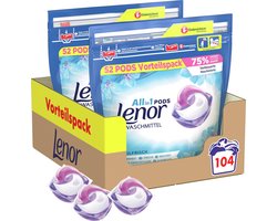Lenor All in 1 Wasmiddel Pods April Fris - 2x52 Wasbeurten - Voordeelverpakking