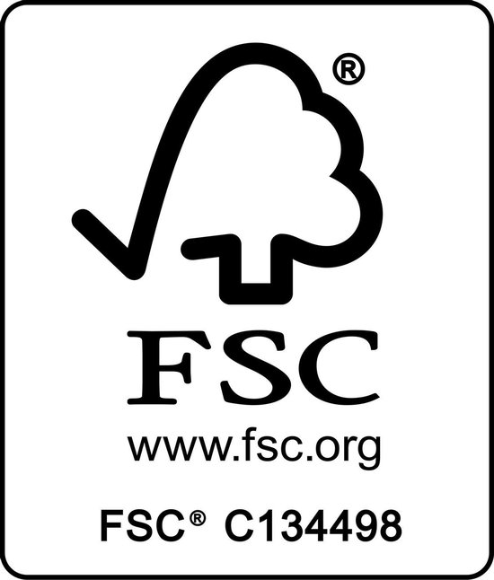 FSC®-logo met tekst 'FSC www.fsc.org FSC® C134498'.