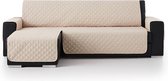 Duo quilt Chaise Longue links - Bankbeschermer - 280cm breed - Beige - OekoTex keurmerk