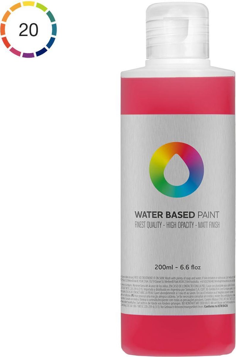 MTN Water Based Paint 200ml - Naphtol Red