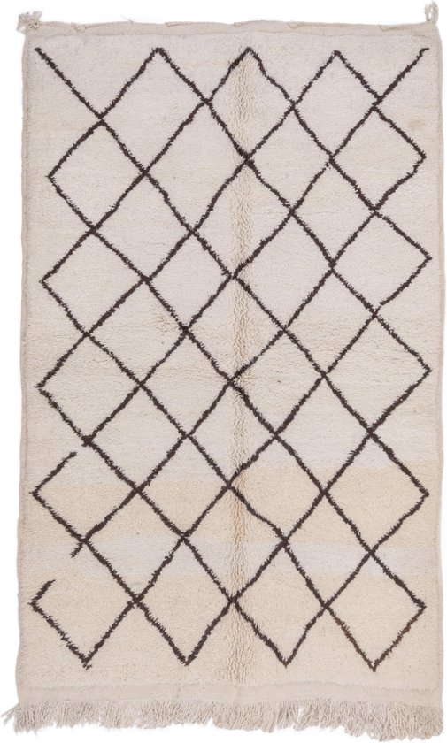 Vloerkleed - Marokkaans Vloerkleed - 230 x 150 cm - Handgemaakt & Uniek - Gemaakt van 100% wol - Hoogpolig Berber Vloerkleed