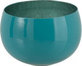 J-Line Potje Metaal Lak Turquoise Large