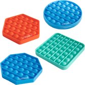 Pop It Fidget Toy Speelgoed – Fidget Toys - per 4 stuks – Pop-it – Popit – Bekend van TikTok - Stress Pop'n play - Pakket A