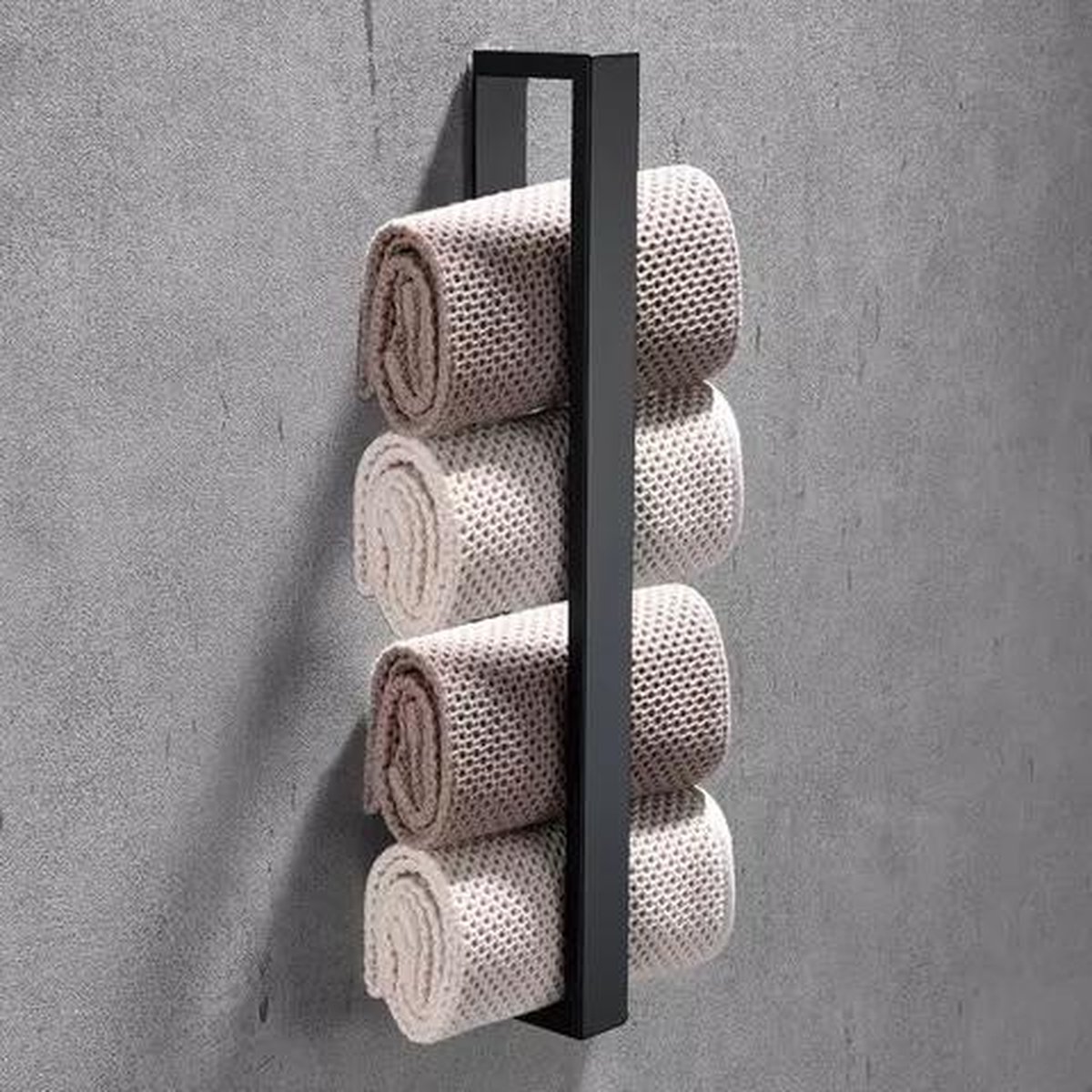 SAMA™ Handdoekrek 40 CM Mat zwart RVS Badkamer