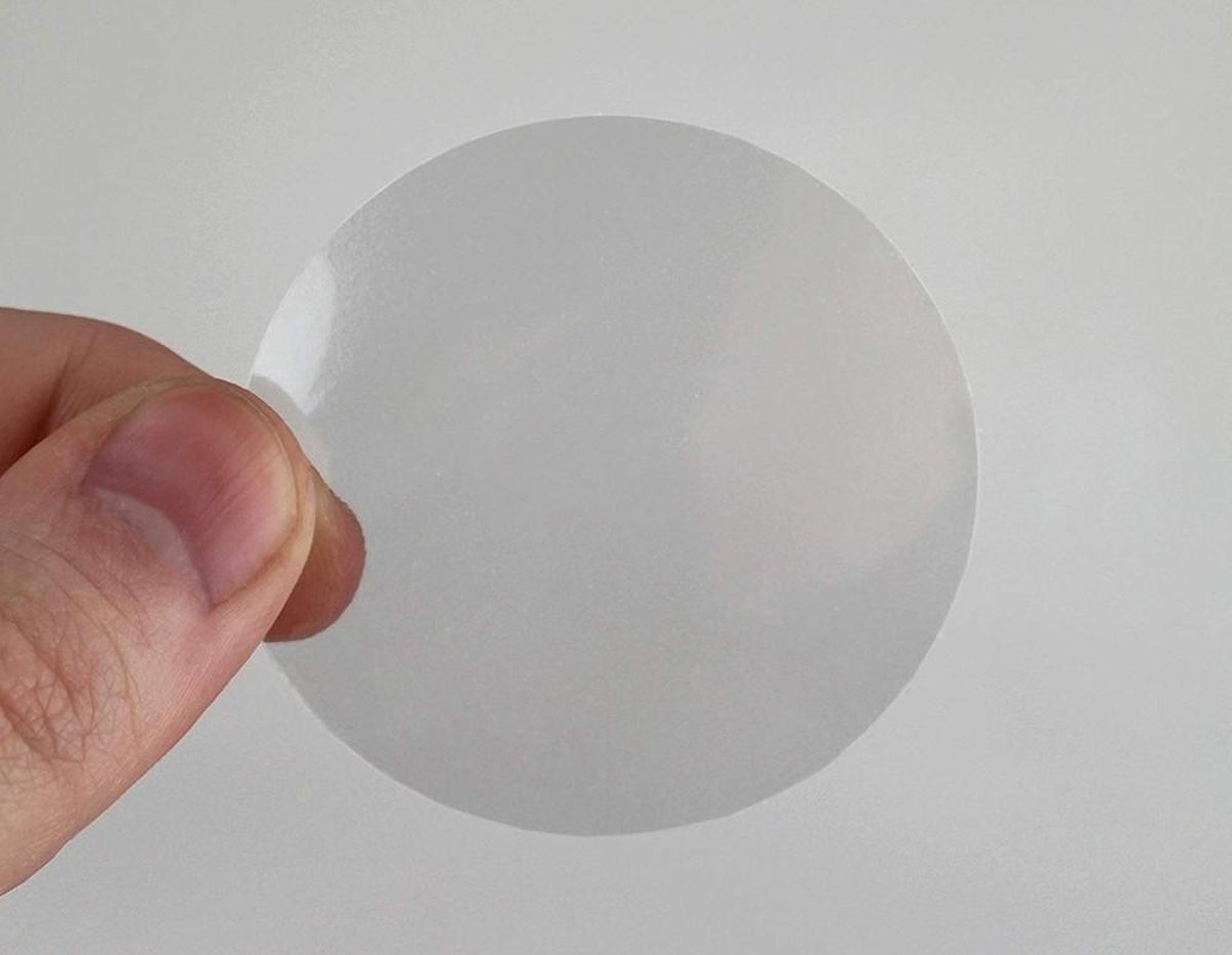 2000 stuks Sluitzegels 75 mm op rol / sluitstickers / envelop stickers / sluit labels / sticker / etiketten - transparant sterk klevend