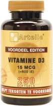 Artelle Vitamine D3 15µ - 100 Softgels - Vitaminen