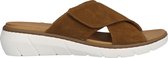 Piedi Nudi Kruisband Slipper Klittenband Cognac Suede 10APN