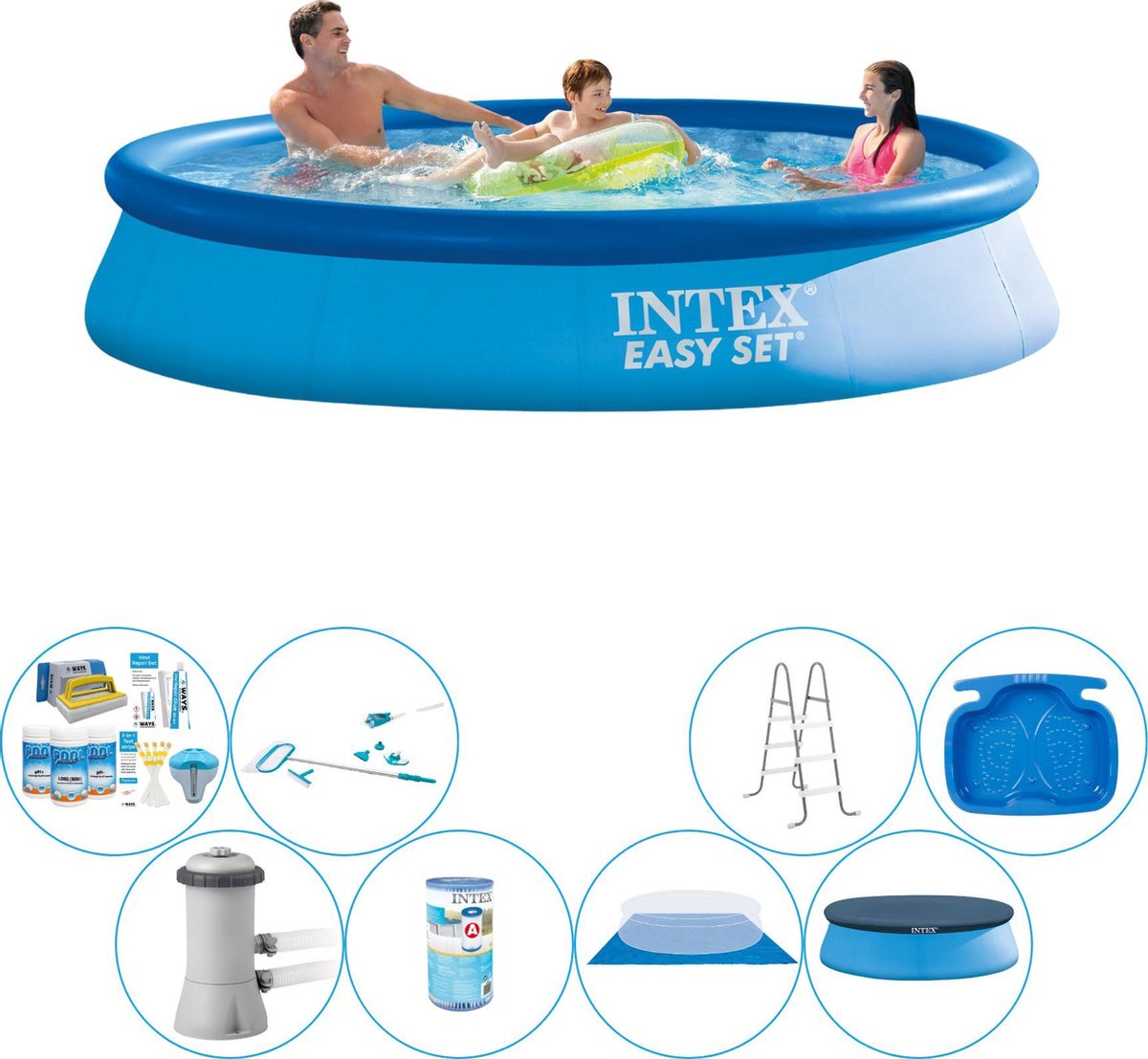 Easy Set Zwembad - 366 x 76 cm - Inclusief Accessoires