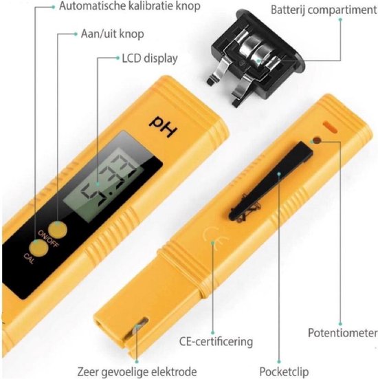 Ph Meter Pen Van Test Nauwkeurigheid 0.1 Digitale Lcd, Automatische Kalibratie - Merkloos