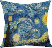 TDR -Sierkussensloop - van katoen en linnen - 45 x 45 cm - Thema: van Gogh , De Sterrennacht