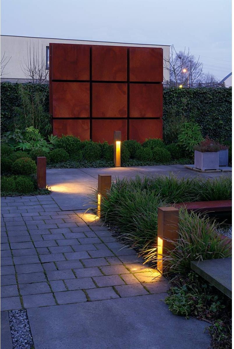 SLV 229410 Rusty Slot 50 zuilarmatuur 1x11W E27 roest bruin
