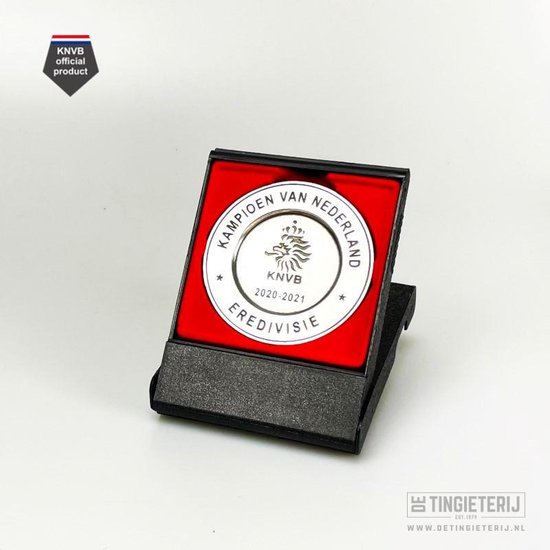 Miniatuur Kampioensschaal - Eredivisie 2020-2021 - Originele miniatuur - Officieel KNVB product - Schaal Ajax - Cadeau Ajax - Ajax artikelen - Kampioen van Nederland - Ajax voetbal - Ajax Kampioen