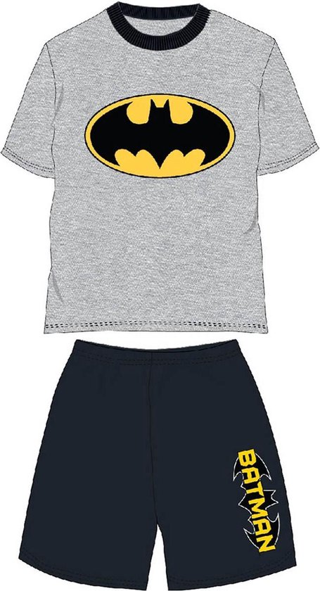 Batman pyjama - maat 98 - Bat-Man shortama - grijs shirt met zwarte broek |  bol.com