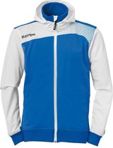 Kempa Emotion Hood Jacket Azuur Blauw-Wit Maat 2XL