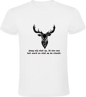 Jaag me niet op Heren t-shirt | jager | jagen | werk | collega | collega's | cadeau | Wit