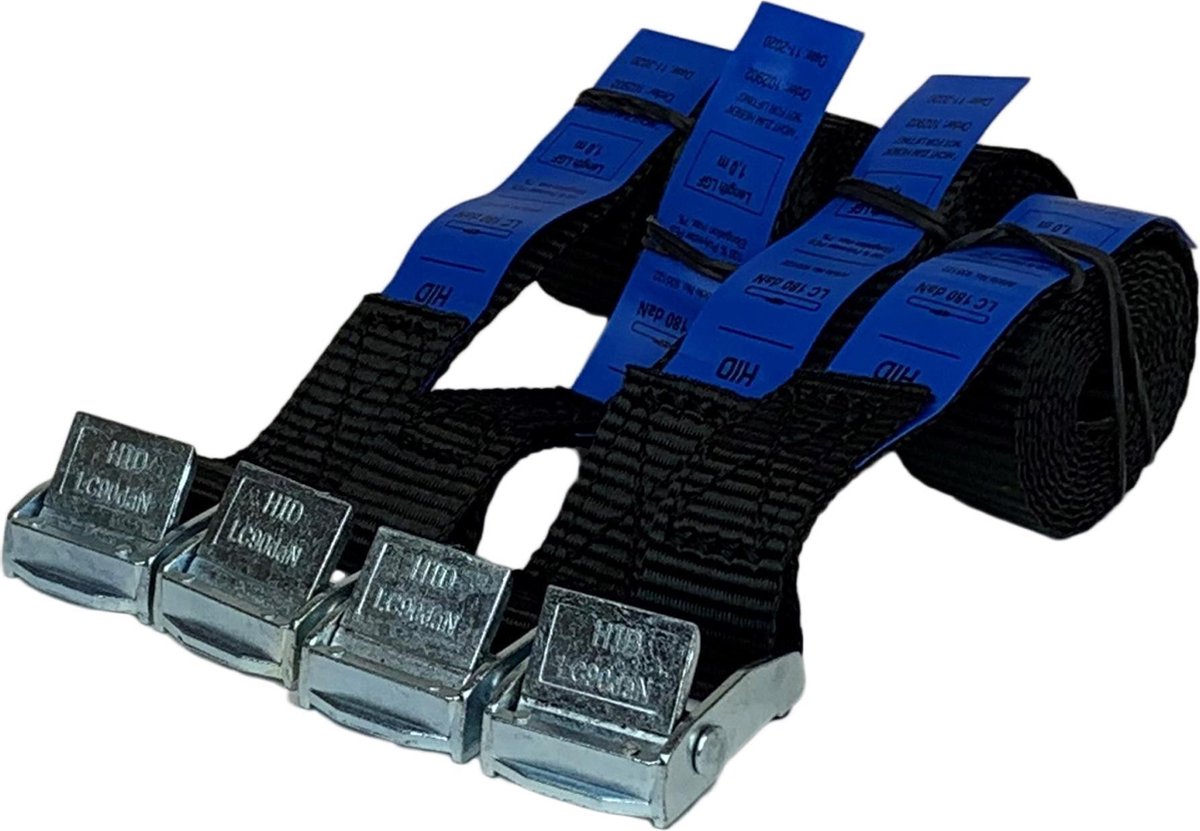BCF-Products Sjorband - Spanbanden - 1 meter - 4 stuks - Zwart