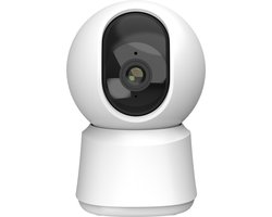 Laxihub 2MP - Wifi Babyfoon Met App - Camera voor binnen - Full HD Resolutie – Wifi - Privacyfunctie - Wit
