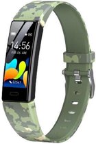 Podomètre de suivi d'activité en Wood modèle West Watch - Smartband - Montre de sport pour adolescents / Enfants - Vert camouflage