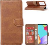 Xssive telefoon Hoesje voor Samsung Galaxy A52 5G - Book Case - Licht Bruin