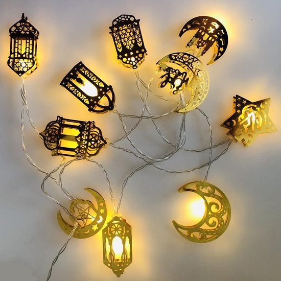 Dader Uitpakken staal Eid Mubarak- islamitische thema decoratieve LED-verlichting Ramadan  combinatie - 10... | bol.com