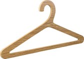 [Set van 5] Unieke gelaagde eiken houten kledinghangers / garderobehangers / jashangers met broeklat