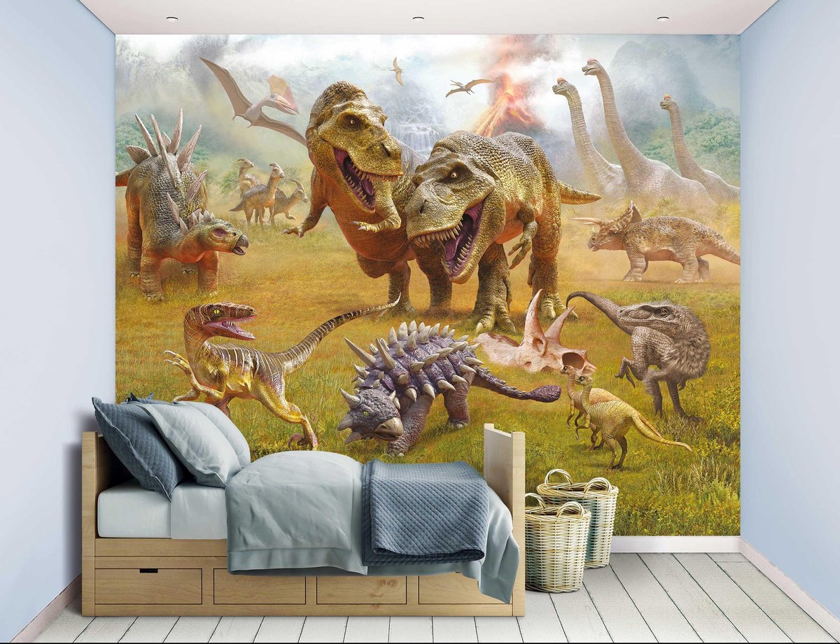 Papier peint chambre enfant  Dinosaures 3D – LePapierPeint