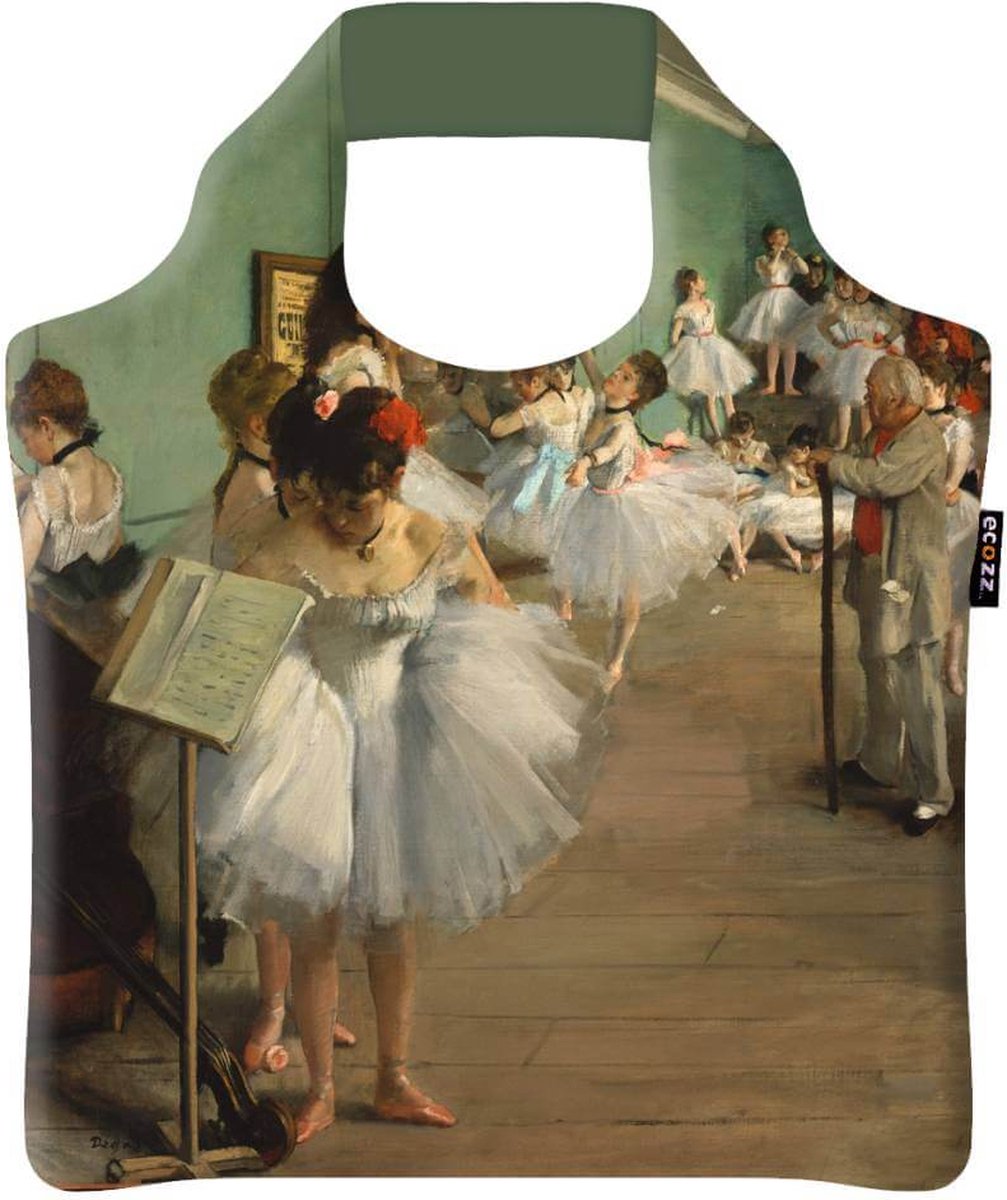 Ecozz tas - The Dance Class - Edgar Degas - met rits - 46x41 cm