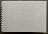 Luxe Schetsboek Tekenblok - A4 - 21x29,7cm - 140grams wit papier - Grijs omslag - Ringband - WireO