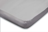 Topper Hoeslaken Jersey Katoen Stretch - licht grijs 180x210/220cm - Lits Jumeaux
