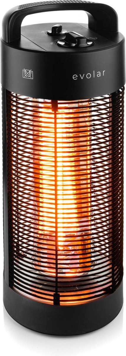 Evolar EVO-HD55 elektrische terrasverwarmer 600/1200W zwenkbaar 360º