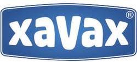 Logo Xavax sur fond bleu.