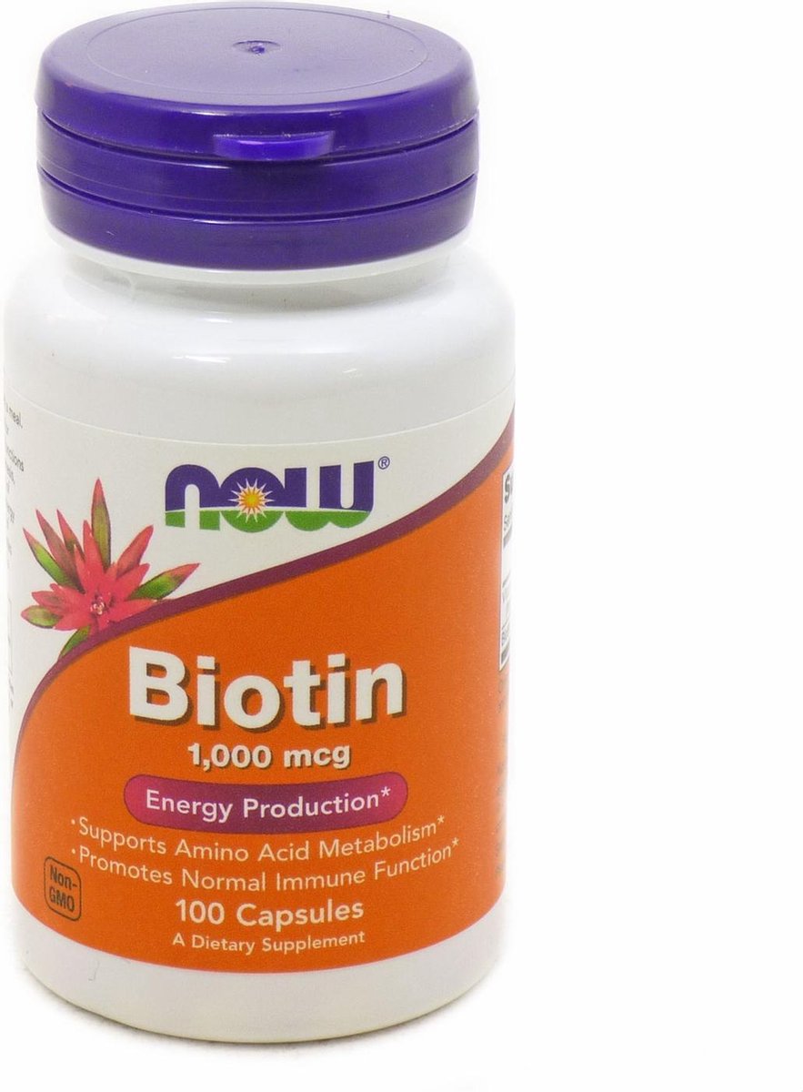 Now Foods Biotine (Vitamine B7) 1000 Mcg - Boîte De 100 Capsules - Pour Cheveux, Peau Et Ongles
