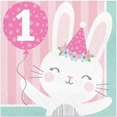Witbaard Servetten Birthday Bunny 33 Cm Wit Papier 16 Stuks