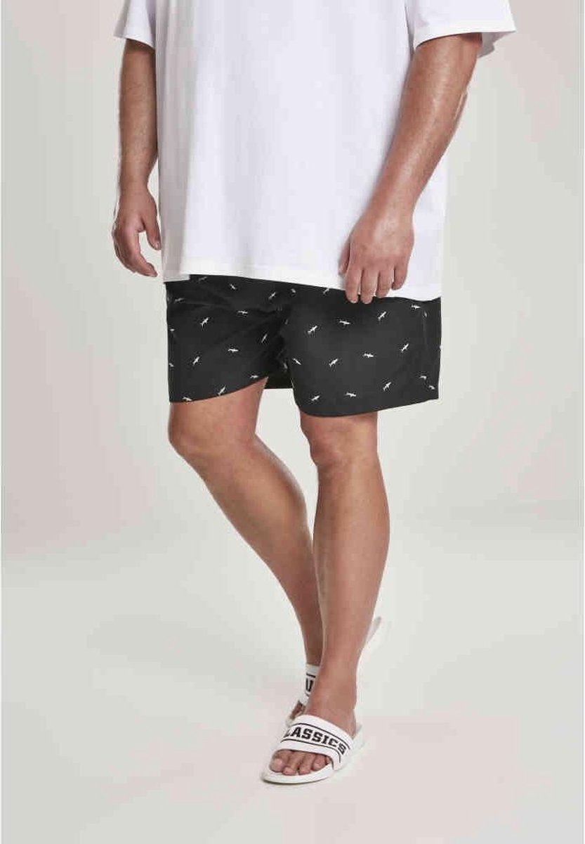 Urban Classics Embroidery Zwemshorts S Zwart
